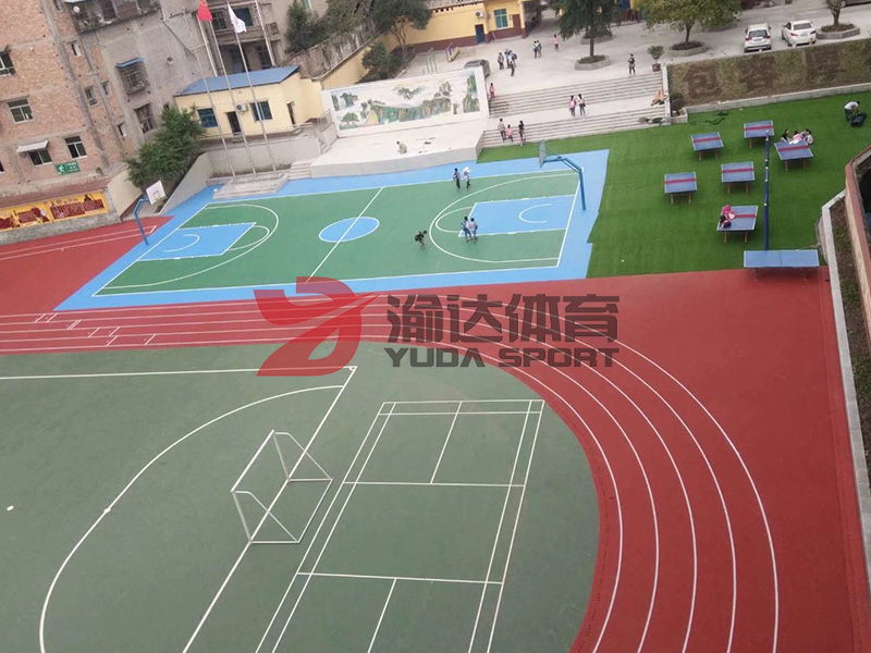 豐都透氣型跑道，硅pu球場，人造草坪